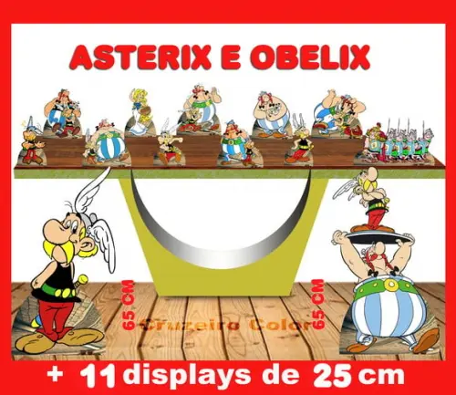Display Asterix E Obelix, Totem Enfeite Para Festa