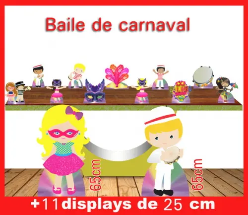 Display Baile De Carnaval, Totem Enfeite De Aniversario