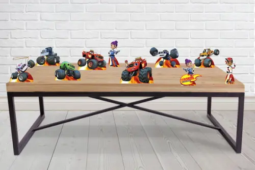 Display Blaze Monster Machine Menina decoração de mesa