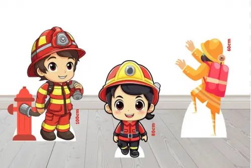 Display Bombeiro Realista para Decoração