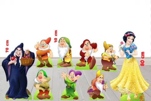 Display Branca de Neve e os 7 Anões para Decoração