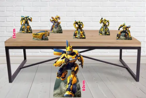 Display Bumblebee Transformer para Decoração de Festa