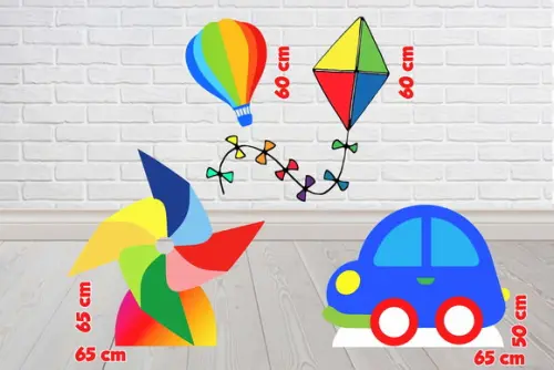 Display Carros, Cata Vento e Pipa decorativo para festa