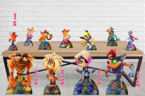 Display Crash Jogo , Kit Festa Totem Enfeite de Aniversario