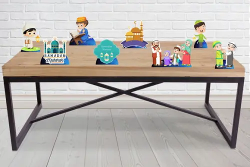 Display de Mesa Ramadan, Totem Enfeite de Aniversario