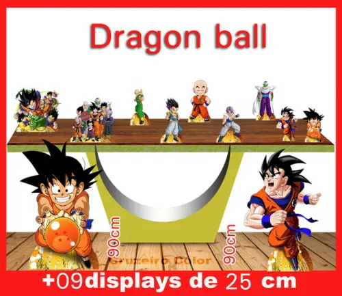 Display Dragon Ball Versão , Totem Enfeite De Aniversario