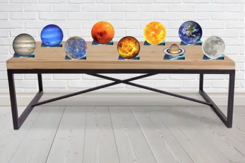 Display Espaço Sideral Planetas, Totem Enfeite de Festa