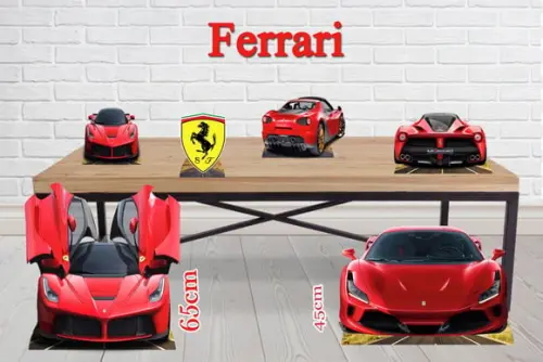 Display Ferrari, Totem De Carros Enfeite De Aniversario