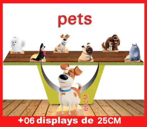 Display Filme Pets, Totem Enfeite De Aniversario