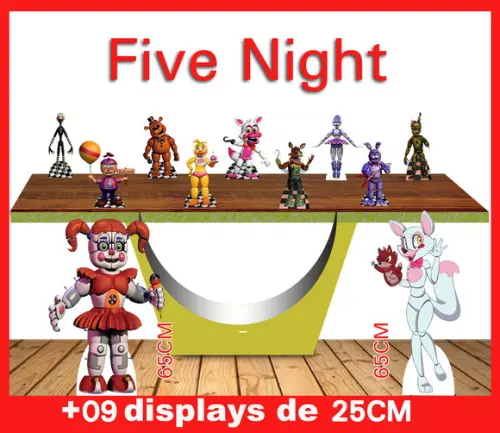 Display Five Night, Totem Enfeite De Aniversario