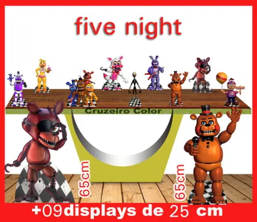 Display Five Night Baby , Totem Enfeite De Aniversario