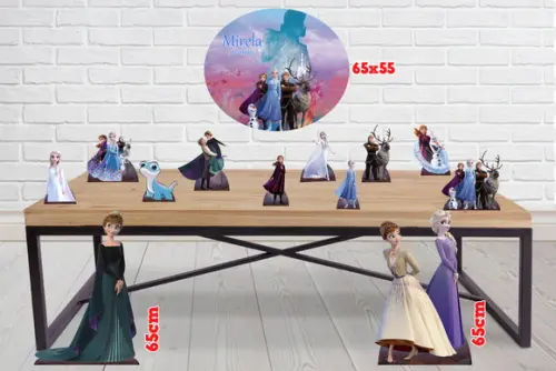 Display frozen 2 com elipse , totem enfeite de aniversario