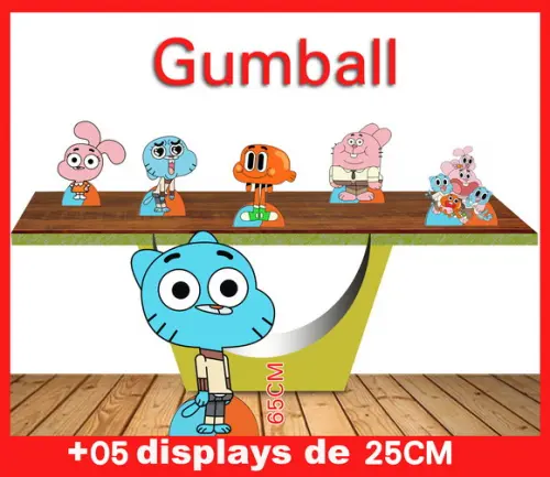 Display Gumball, Totem Enfeite De Aniversario