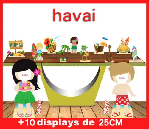 Display Havai Para Fotos , Totem Enfeite De Aniversario