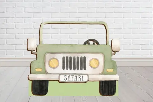 Display Jeep Safari para Decoração de Festa