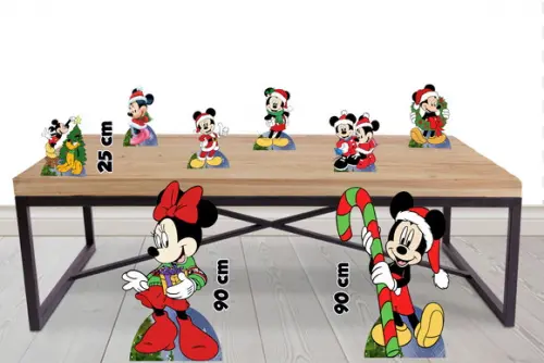 Display Kit Totem Mickey e Minie Natal de 90 cm
