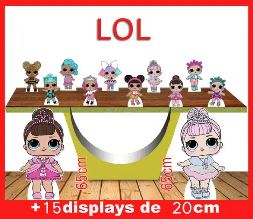 Display Lol Versão, Totem Enfeite De Aniversario