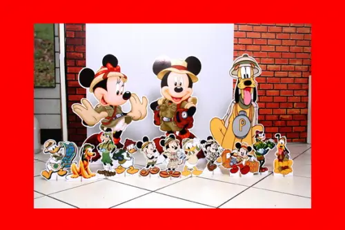 display mickey safari 12 de mesa 3 de chao