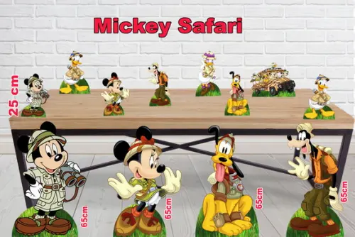 Display Mickey Safari e Totem Decorativo
