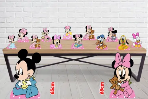 Display Minnie Minnie Baby Rosa Para Decoração