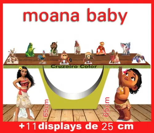 Display Moana Baby, Totem Enfeite De Aniversario