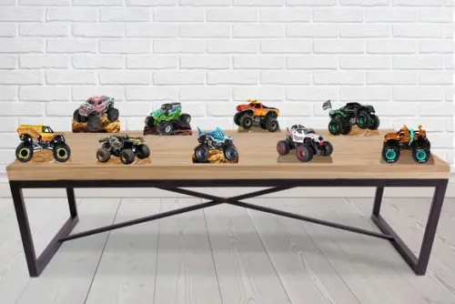 Display monster jam, totem enfeite de aniversario