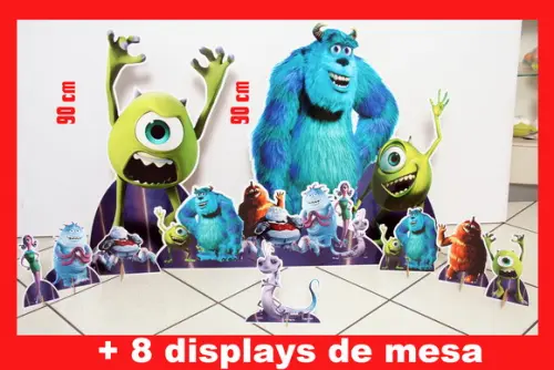 Display monstros S.A, totem enfeite de aniversario