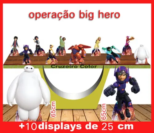 Display Operação Big Hero, totem enfeite de aniversario