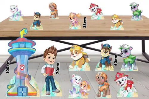 Display Patrulha Canina Aquarela para Decoração de Festa