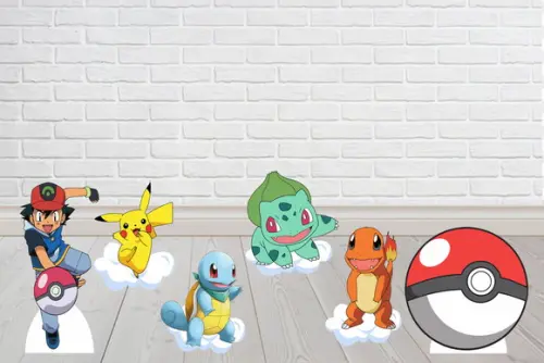 Display Pokemon Nuvem para Decoração de Festa