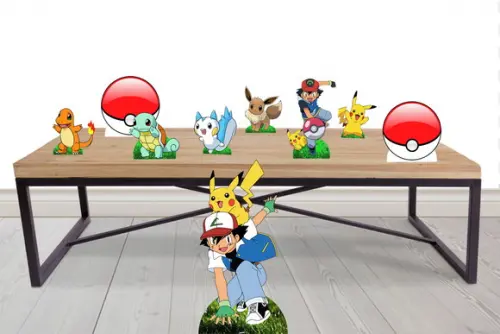 Display Pokemon para Decoração de Festa