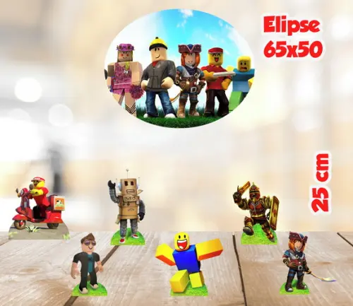 Display Roblox e Elipse 65x50 em mdf de 3mm