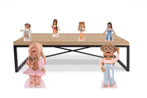 Display Roblox Menina Rosa, Totem Enfeite de Aniversario