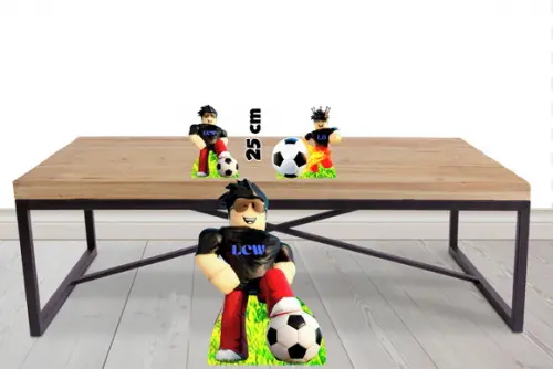 Display Roblox Jogador Futebol, Totem Enfeite de Aniversario
