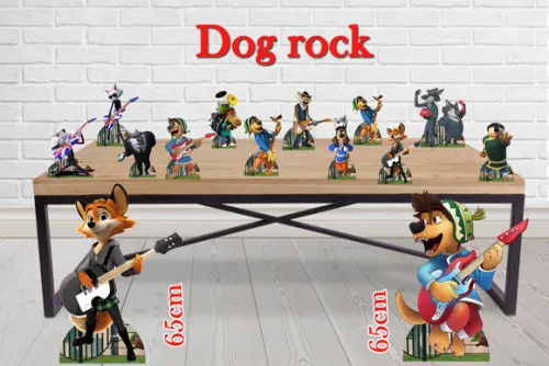 Display Rock Dog, totem enfeite de aniversario