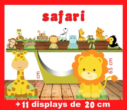 Display Safari , Totem Enfeite De Aniversario