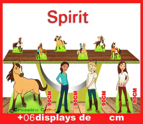 Display Spirit versão, totem enfeite de aniversario