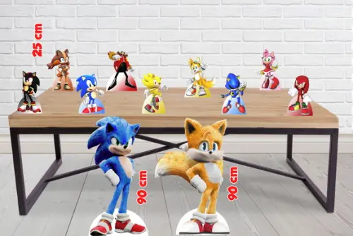 Display Super Sonic, Totem Enfeite De Aniversario