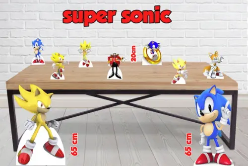 Display Super Sonic, Totem Enfeite De Aniversario