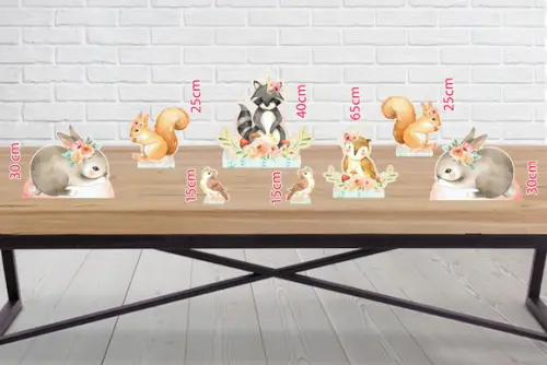 Displays de Mesa Kit Bosque Encantado Decoracao para Enfeite