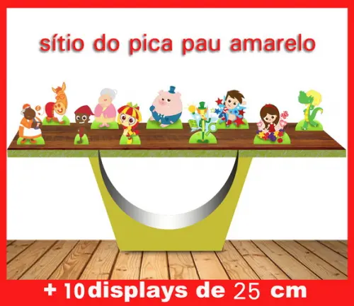 Displays De Mesa Sitio Do Pica Pau Amarelo Enfeite De Mesa