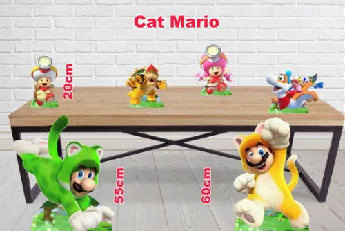 Displays E Totem Cat Mario And Cat Luigi Para Decoração