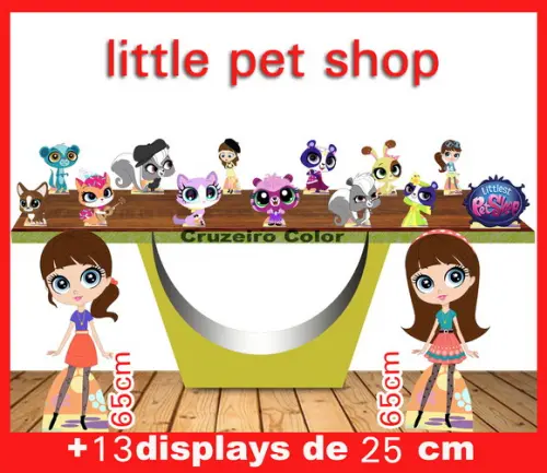 Displays Littlest Pet Shop, Totem enfeite de aniversario