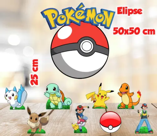 Displays Pokemon E Elipse 50x50 Mdf De 3mm
