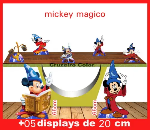 Displays Mickey Magico, Totem Enfeite De Aniversario