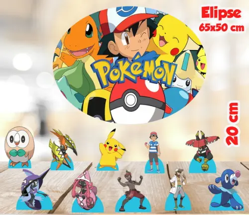 Displays Pokemon e Elipse 65x50 mdf 3mm