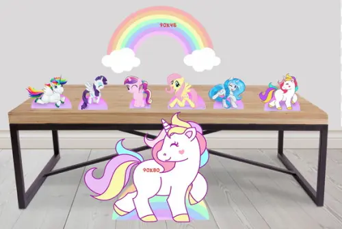 Displays Unicornio, Kit Totem Decorativo com Elipse