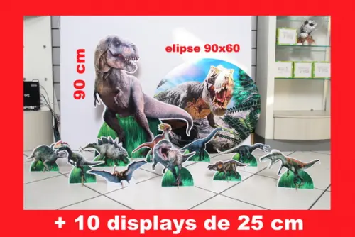 Kit Festa Dinossauro Diplays de Chão e Mesa