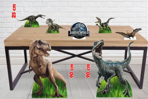 Kit Festa Jurassic World Diplays de Chão e Mesa