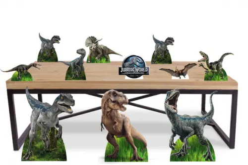Kit Festa Jurassic World Diplays de Chão e Mesa 90 cm